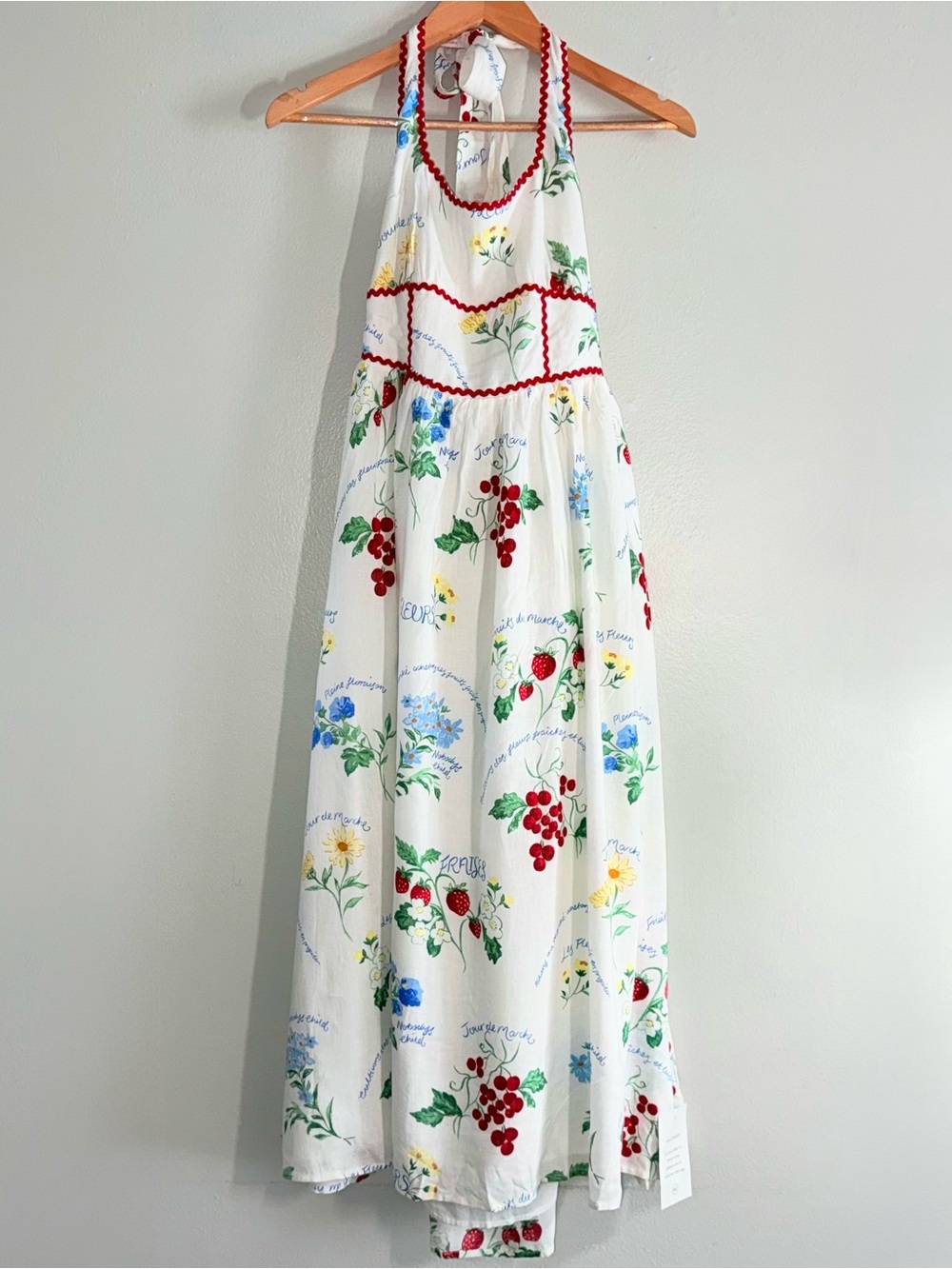 NOBODY’S CHILD WHITE PRINTED HALTERNECK HALLIE MIDI DRESS - Picture 2 of 11